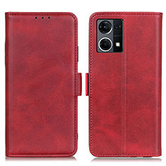 Handytasche Stand Schutzhülle Flip Leder Hülle M15L für Oppo F21 Pro 4G Rot