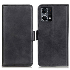 Handytasche Stand Schutzhülle Flip Leder Hülle M15L für Oppo F21 Pro 4G Schwarz