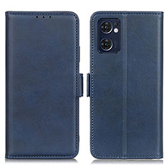 Handytasche Stand Schutzhülle Flip Leder Hülle M15L für Oppo Find X5 Lite 5G Blau