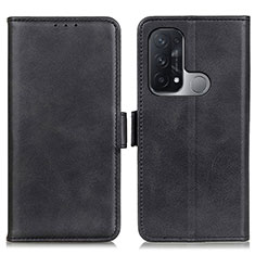 Handytasche Stand Schutzhülle Flip Leder Hülle M15L für Oppo Reno5 A Schwarz