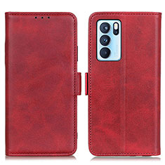 Handytasche Stand Schutzhülle Flip Leder Hülle M15L für Oppo Reno6 Pro 5G India Rot