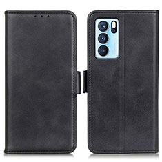 Handytasche Stand Schutzhülle Flip Leder Hülle M15L für Oppo Reno6 Pro 5G India Schwarz