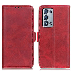 Handytasche Stand Schutzhülle Flip Leder Hülle M15L für Oppo Reno6 Pro+ Plus 5G Rot