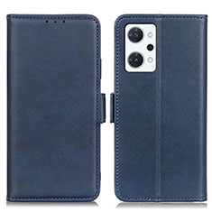 Handytasche Stand Schutzhülle Flip Leder Hülle M15L für Oppo Reno7 A Blau