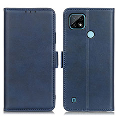 Handytasche Stand Schutzhülle Flip Leder Hülle M15L für Realme C21 Blau