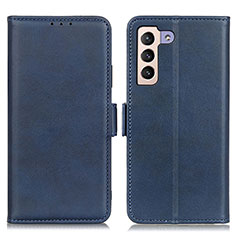 Handytasche Stand Schutzhülle Flip Leder Hülle M15L für Samsung Galaxy S21 5G Blau