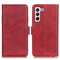 Handytasche Stand Schutzhülle Flip Leder Hülle M15L für Samsung Galaxy S21 5G Rot