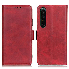 Handytasche Stand Schutzhülle Flip Leder Hülle M15L für Sony Xperia 1 IV Rot