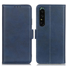 Handytasche Stand Schutzhülle Flip Leder Hülle M15L für Sony Xperia 1 IV SO-51C Blau