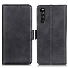 Handytasche Stand Schutzhülle Flip Leder Hülle M15L für Sony Xperia 10 III Lite Schwarz