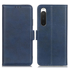 Handytasche Stand Schutzhülle Flip Leder Hülle M15L für Sony Xperia 10 IV Blau