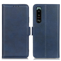 Handytasche Stand Schutzhülle Flip Leder Hülle M15L für Sony Xperia 5 III Blau