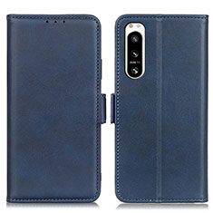 Handytasche Stand Schutzhülle Flip Leder Hülle M15L für Sony Xperia 5 IV Blau