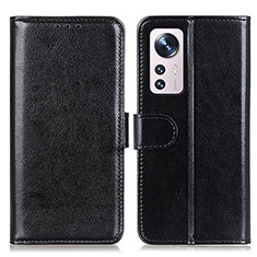 Handytasche Stand Schutzhülle Flip Leder Hülle M15L für Xiaomi Mi 12 Pro 5G Schwarz