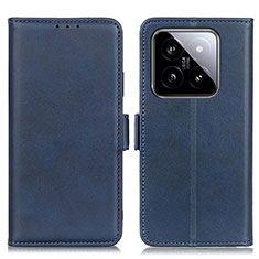 Handytasche Stand Schutzhülle Flip Leder Hülle M15L für Xiaomi Mi 14 Pro 5G Blau