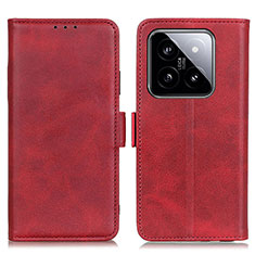 Handytasche Stand Schutzhülle Flip Leder Hülle M15L für Xiaomi Mi 14 Pro 5G Rot