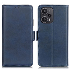 Handytasche Stand Schutzhülle Flip Leder Hülle M15L für Xiaomi Poco F5 5G Blau