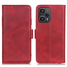 Handytasche Stand Schutzhülle Flip Leder Hülle M15L für Xiaomi Poco F5 5G Rot