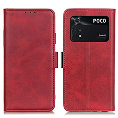 Handytasche Stand Schutzhülle Flip Leder Hülle M15L für Xiaomi Poco M4 Pro 4G Rot