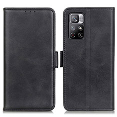 Handytasche Stand Schutzhülle Flip Leder Hülle M15L für Xiaomi Poco M4 Pro 5G Schwarz