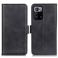 Handytasche Stand Schutzhülle Flip Leder Hülle M15L für Xiaomi Redmi Note 10 Pro 5G Schwarz