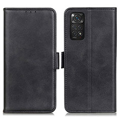 Handytasche Stand Schutzhülle Flip Leder Hülle M15L für Xiaomi Redmi Note 11 4G (2022) Schwarz