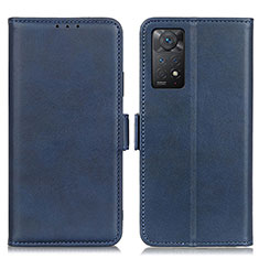 Handytasche Stand Schutzhülle Flip Leder Hülle M15L für Xiaomi Redmi Note 11 Pro 4G Blau