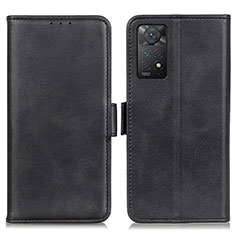 Handytasche Stand Schutzhülle Flip Leder Hülle M15L für Xiaomi Redmi Note 11 Pro 4G Schwarz