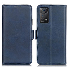 Handytasche Stand Schutzhülle Flip Leder Hülle M15L für Xiaomi Redmi Note 11 Pro 5G Blau