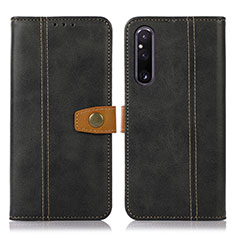 Handytasche Stand Schutzhülle Flip Leder Hülle M16L für Sony Xperia 1 V Schwarz