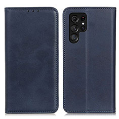 Handytasche Stand Schutzhülle Flip Leder Hülle M17L für Samsung Galaxy S21 Ultra 5G Blau