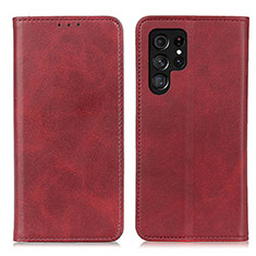 Handytasche Stand Schutzhülle Flip Leder Hülle M17L für Samsung Galaxy S21 Ultra 5G Rot