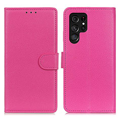 Handytasche Stand Schutzhülle Flip Leder Hülle M18L für Samsung Galaxy S23 Ultra 5G Pink
