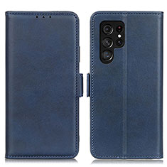 Handytasche Stand Schutzhülle Flip Leder Hülle M29L für Samsung Galaxy S21 Ultra 5G Blau