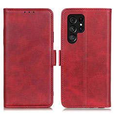 Handytasche Stand Schutzhülle Flip Leder Hülle M29L für Samsung Galaxy S21 Ultra 5G Rot