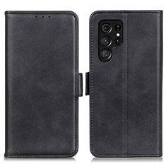 Handytasche Stand Schutzhülle Flip Leder Hülle M29L für Samsung Galaxy S21 Ultra 5G Schwarz