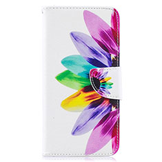 Handytasche Stand Schutzhülle Flip Leder Hülle Modisch Muster B01F für Samsung Galaxy A10 Plusfarbig