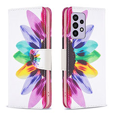 Handytasche Stand Schutzhülle Flip Leder Hülle Modisch Muster B01F für Samsung Galaxy A33 5G Plusfarbig