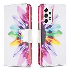 Handytasche Stand Schutzhülle Flip Leder Hülle Modisch Muster B01F für Samsung Galaxy A53 5G Plusfarbig
