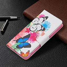 Handytasche Stand Schutzhülle Flip Leder Hülle Modisch Muster B01F für Samsung Galaxy S23 5G Pink