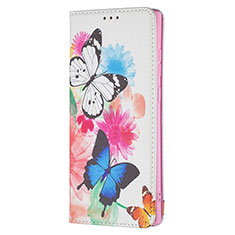 Handytasche Stand Schutzhülle Flip Leder Hülle Modisch Muster B01F für Samsung Galaxy S23 Ultra 5G Pink