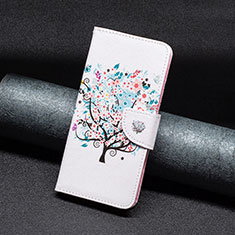 Handytasche Stand Schutzhülle Flip Leder Hülle Modisch Muster B01F für Xiaomi Mi 13 Pro 5G Weiß
