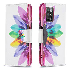 Handytasche Stand Schutzhülle Flip Leder Hülle Modisch Muster B01F für Xiaomi Redmi 10 4G Plusfarbig