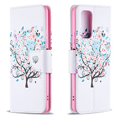 Handytasche Stand Schutzhülle Flip Leder Hülle Modisch Muster B01F für Xiaomi Redmi Note 10 Pro 4G Weiß