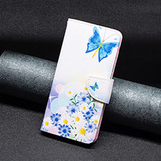 Handytasche Stand Schutzhülle Flip Leder Hülle Modisch Muster B01F für Xiaomi Redmi Note 12 Explorer Blau