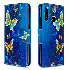 Handytasche Stand Schutzhülle Flip Leder Hülle Modisch Muster B03F für Samsung Galaxy A70E Hellblau