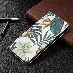 Handytasche Stand Schutzhülle Flip Leder Hülle Modisch Muster B03F für Samsung Galaxy S21 FE 5G Grün