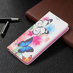 Handytasche Stand Schutzhülle Flip Leder Hülle Modisch Muster B03F für Samsung Galaxy S21 FE 5G Pink