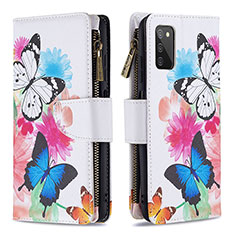 Handytasche Stand Schutzhülle Flip Leder Hülle Modisch Muster B04F für Samsung Galaxy A03s Bunt