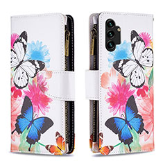 Handytasche Stand Schutzhülle Flip Leder Hülle Modisch Muster B04F für Samsung Galaxy A13 4G Bunt